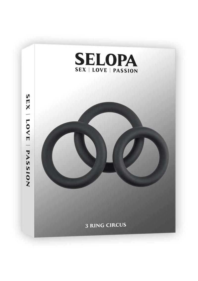 Selopas 3 Ring Circus Silicone Cock Ring