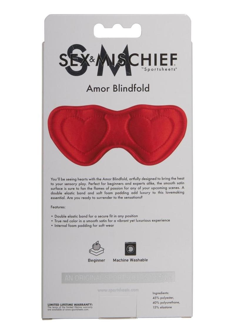 Sex and Mischief Amor Blindfold - Red