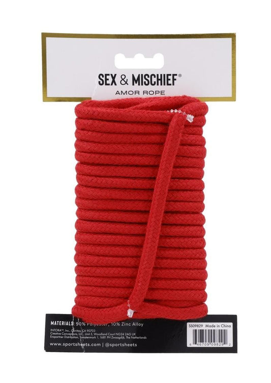 Sex and Mischief Amor Rope - Red