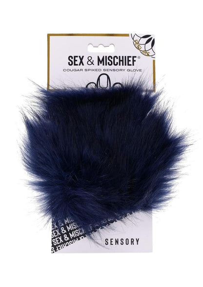 Sex and Mischief Cougar Spiked Sensory Glove - Gold/Navy