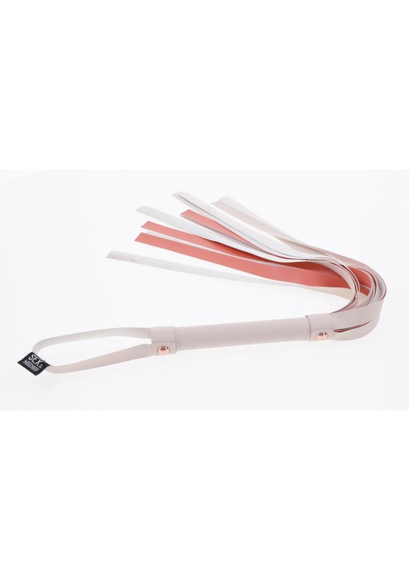 Sex and Mischief Peaches N Creame Stripe Flogger - Ivory/Orange