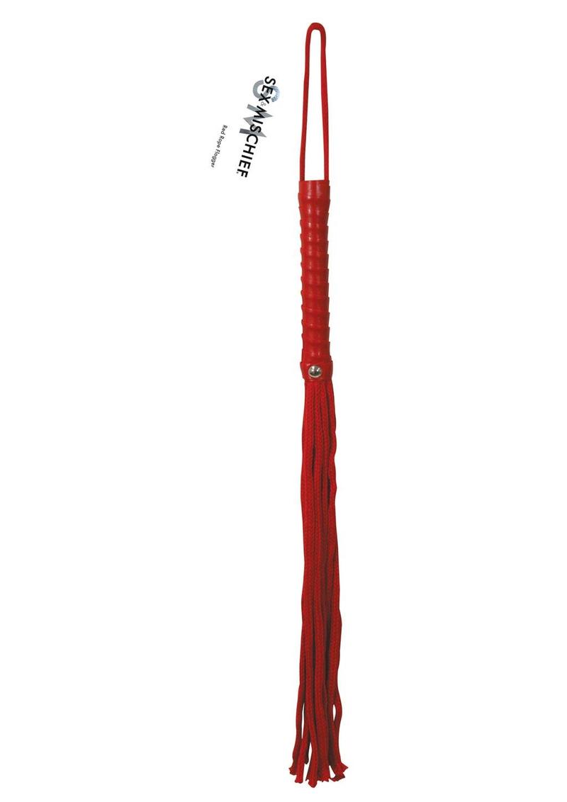 Sex and Mischief Red Rope Flogger