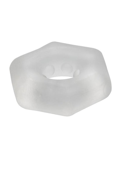 Sexagon Enhancer Cock Ring - Clear