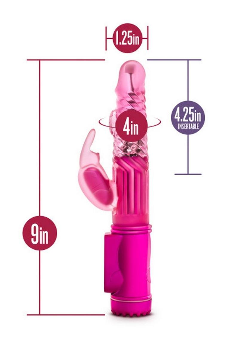 Sexy Things Romping Beaded Rabbit Vibrator - Fuchsia/Pink