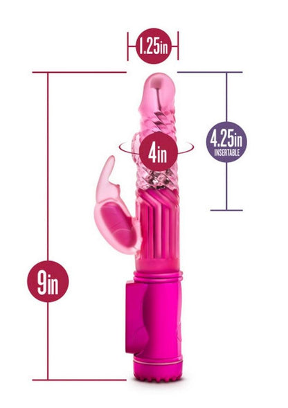 Sexy Things Romping Beaded Rabbit Vibrator - Fuchsia/Pink