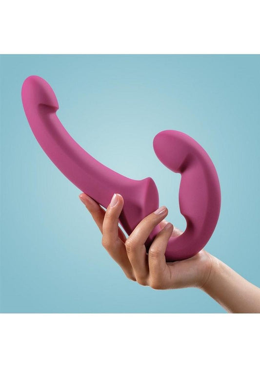 Share Lite Silicone Strapless Strap-On Dildo - Blackberry - Pink