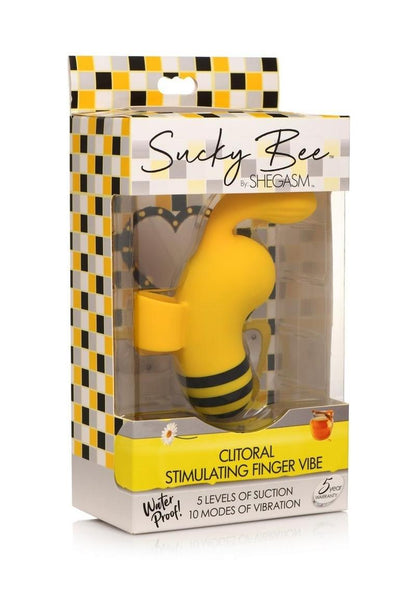 Shegasm Sucky Bee Rechargeable Silicone Clitoral Stimulating Finger Vibrator