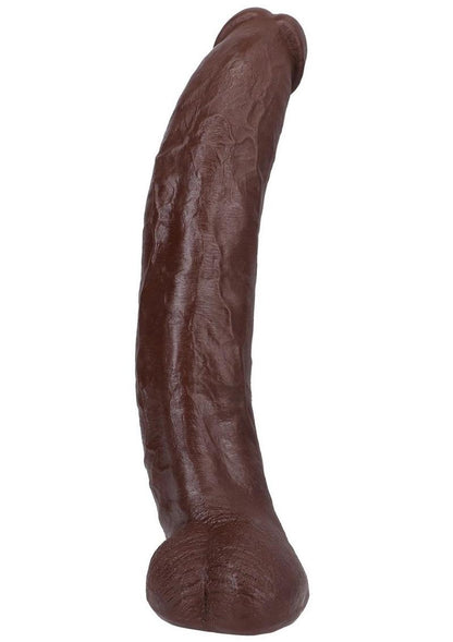 Signature Cocks Ultraskyn Brickzilla Dildo with Removable Suction Cup - Chocolate - 13in