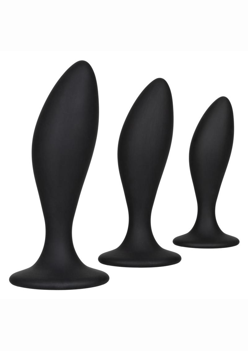 Silicone Anal Curve Kit - Black - 3 Piece