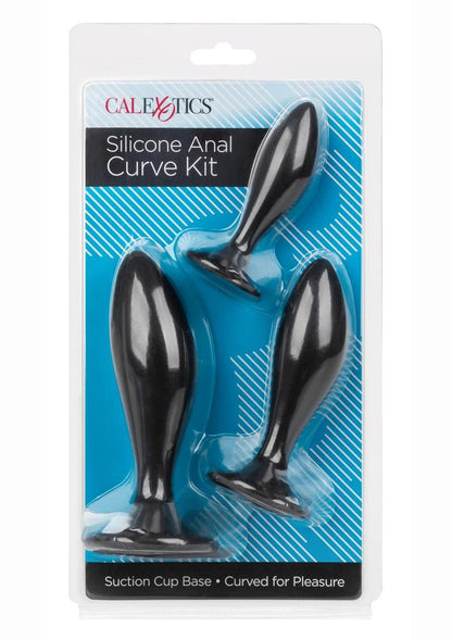 Silicone Anal Curve Kit - Black - 3 Piece