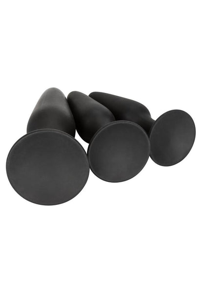 Silicone Anal Trainer Kit Black 3 Sizes - Black