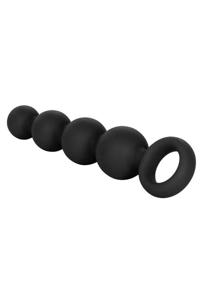 Silicone Booty Anal Beads - Black