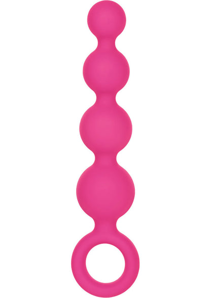 Silicone Booty Anal Beads - Pink