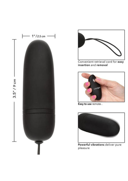 Silicone Bullet with Remote Control - Black