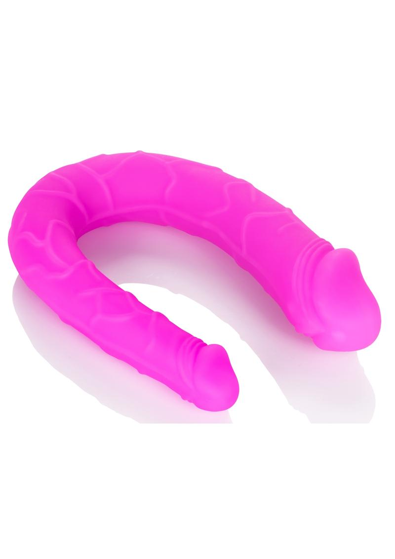 Silicone Double Dong AC/DC Dong Dual Penetration Non Vibrating Silicone Double Dong