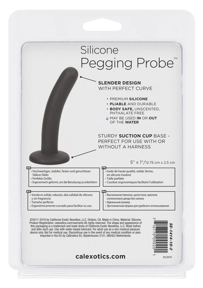 Silicone Pegging Probe Butt Plug - Black