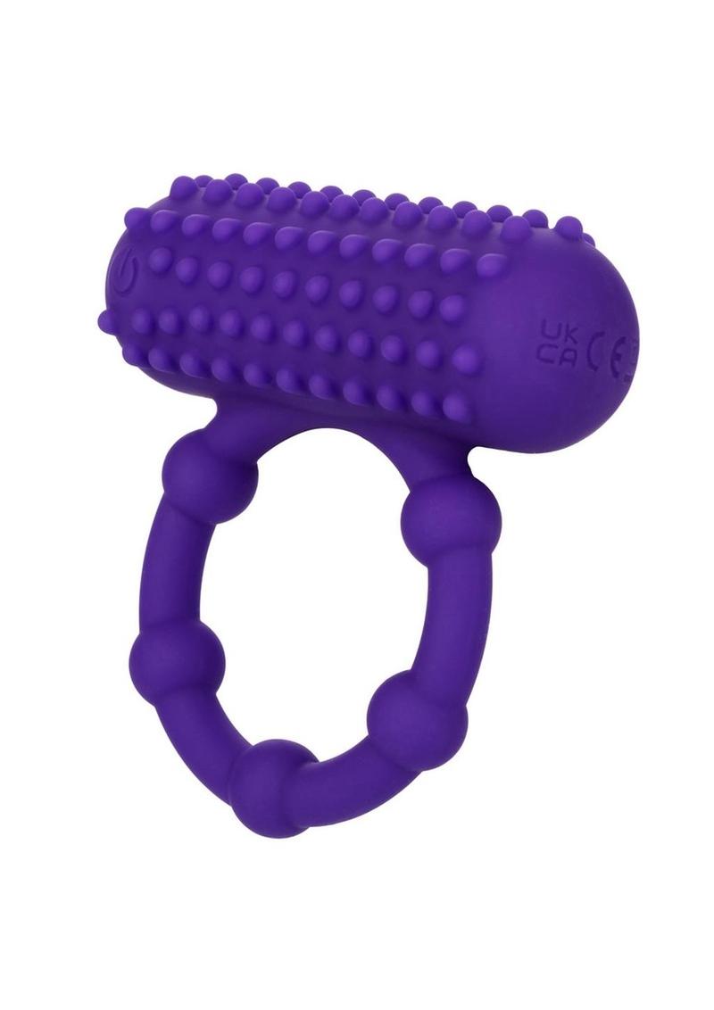 Silicone Rechargeable 5 Bead Maximus Couples Ring - Purple