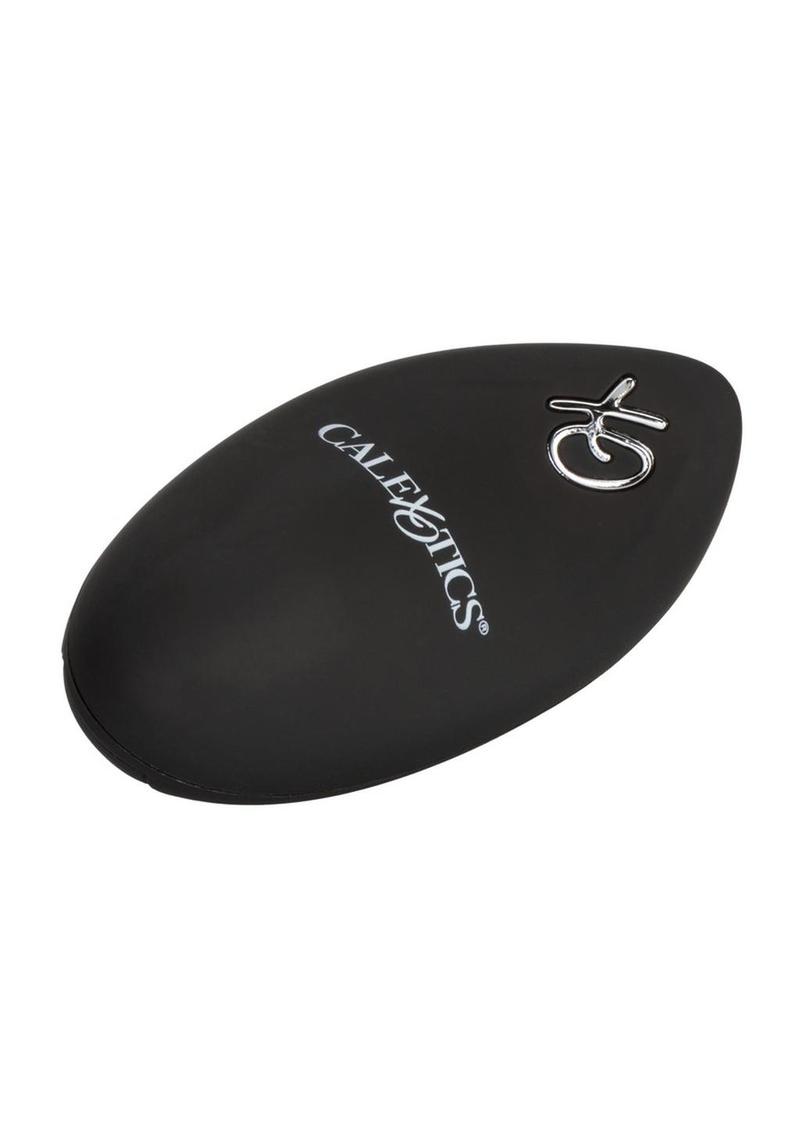 Silicone Rechargeable Curve Bullet with Remote Control - Black