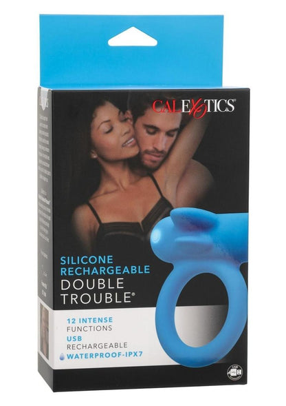 Silicone Rechargeable Double Trouble Cock Ring