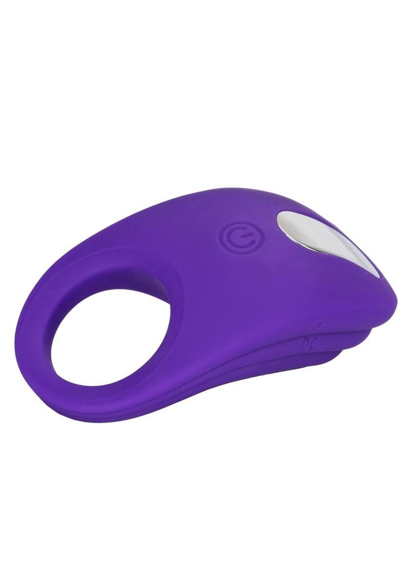 Silicone Rechargeable Passion Enhancer Cockring Waterproof - Purple