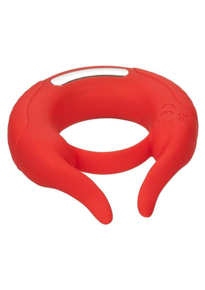 Silicone Rechargeable Taurus Enhancer Couples Ring - Red