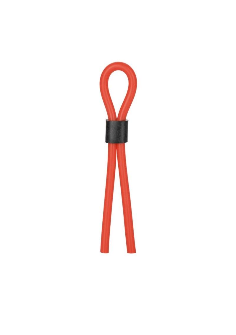 Silicone Stud Lasso Cock Ring - Red