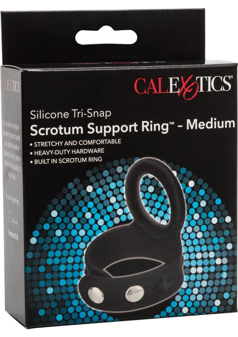 Silicone Tri-Snap Scrotum Support Cock Ring