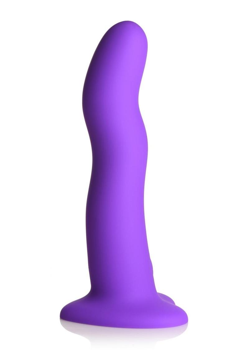 Simply Sweet 21x Vibrating Wavy Rechargeable Silicone Dildo with Remote