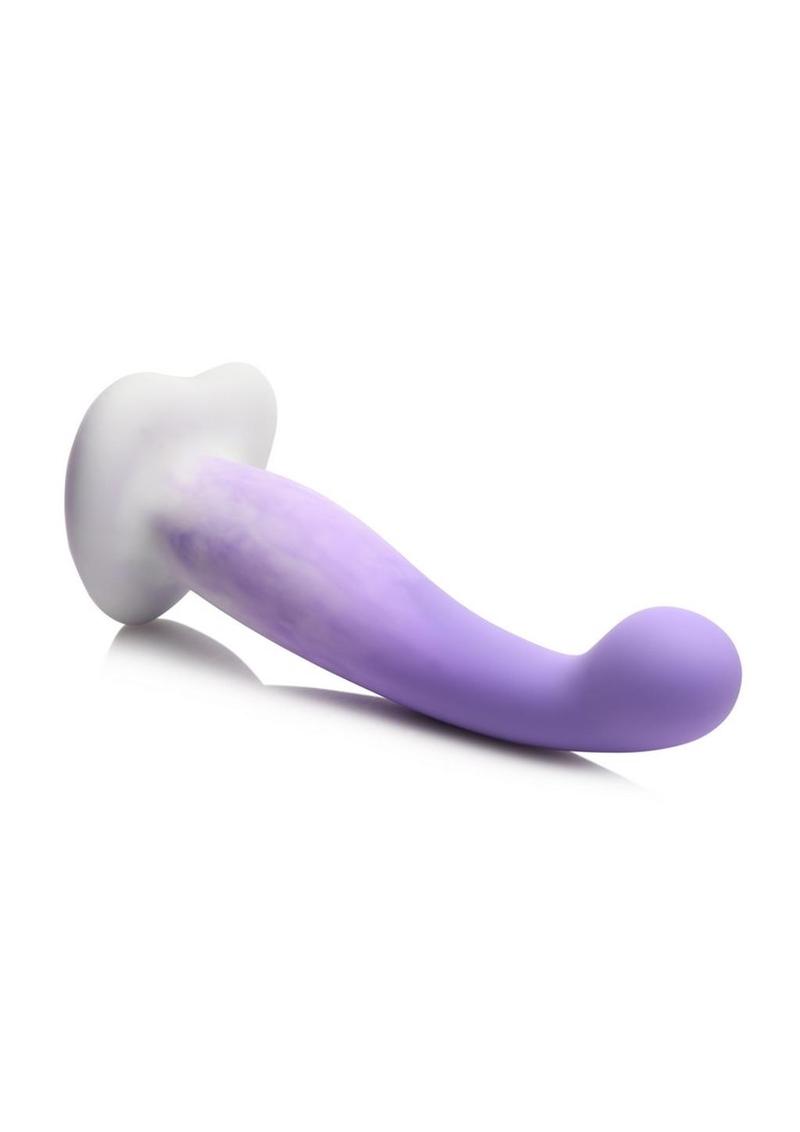 Simply Sweet Slim G-Spot Silicone Dildo - Purple/White