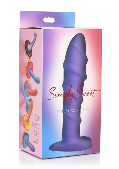 Simply Sweet Swirl Silicone Dildo