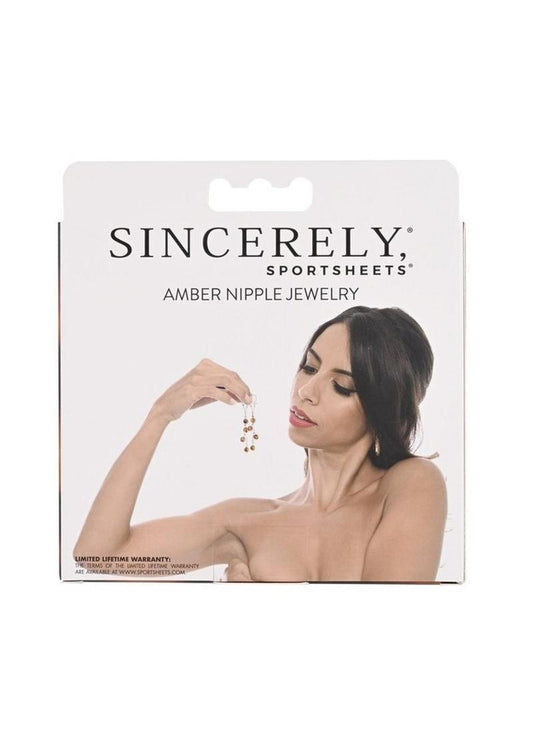 Sincerely Amber Nipple Jewelry - Animal Print/Gold