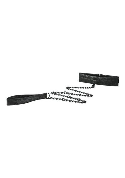 Sincerely Lace Adjustable Collar and Leash - Black - Set