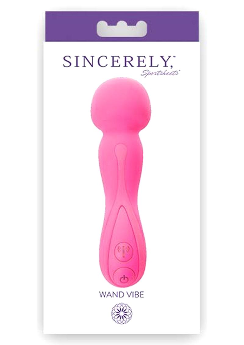 Sincerely Silicone Rechargeable Wand Vibrator - Pink