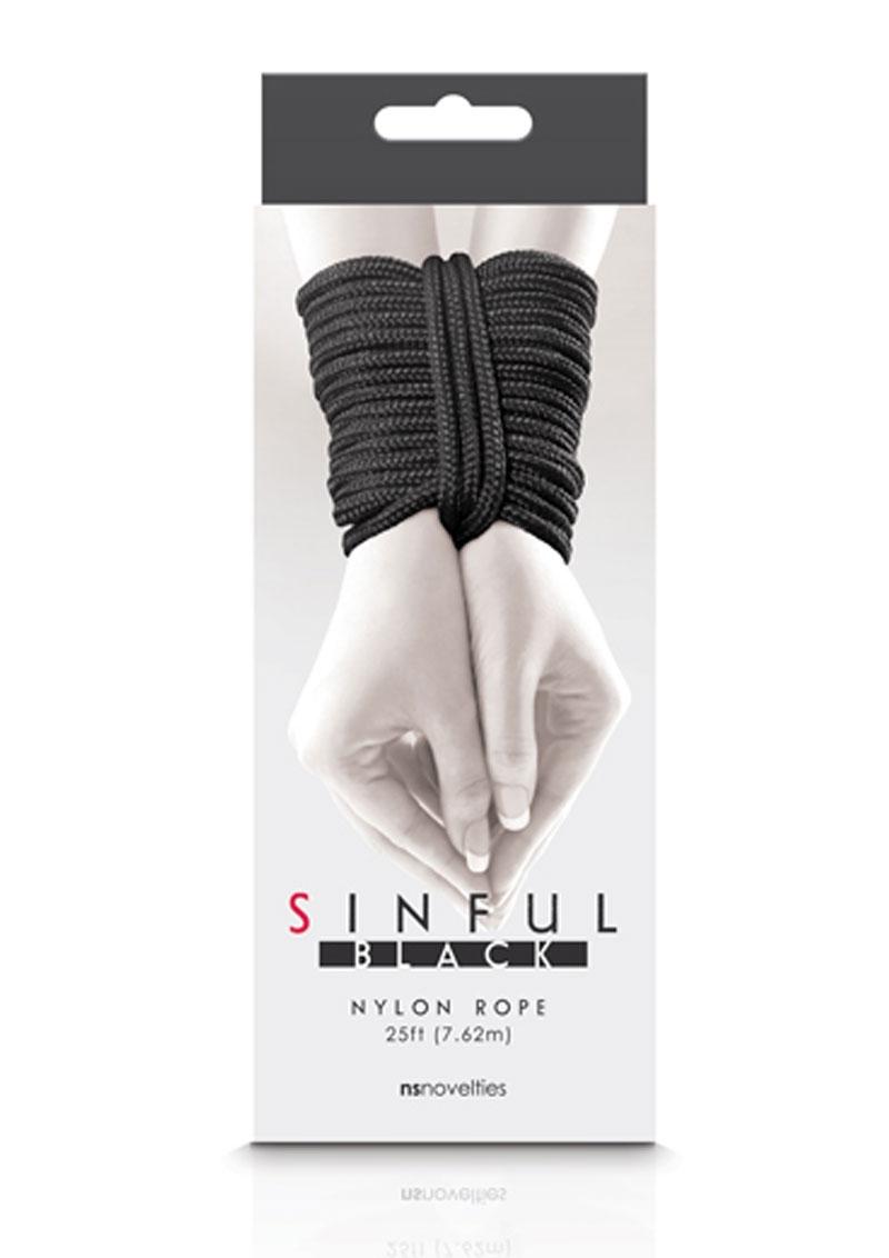 Sinful Nylon Rope - Black - 25 Ft