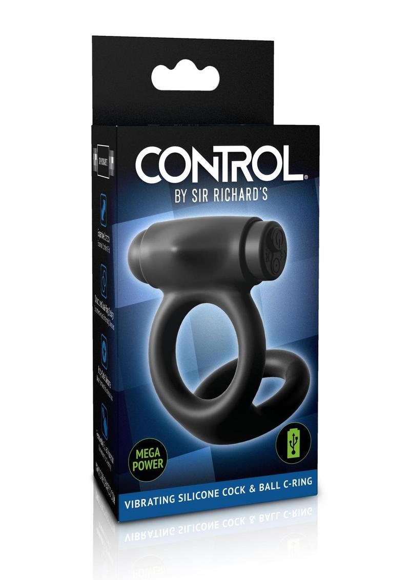 Sir Richard's Control Rechargeable Vibrating Silicone Cock and Ball Cock Ring