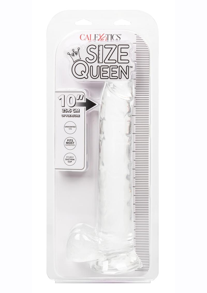 Size Queen Dildo - Clear - 10in