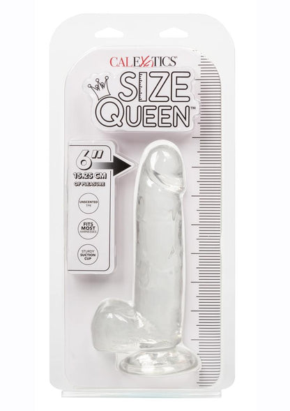 Size Queen Dildo - Clear - 6in