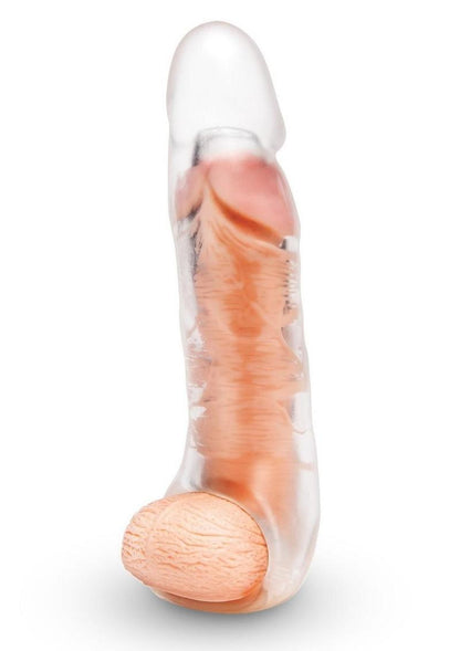 Size Up Extra Girthy Clear View Penis Extender with Ball Loop