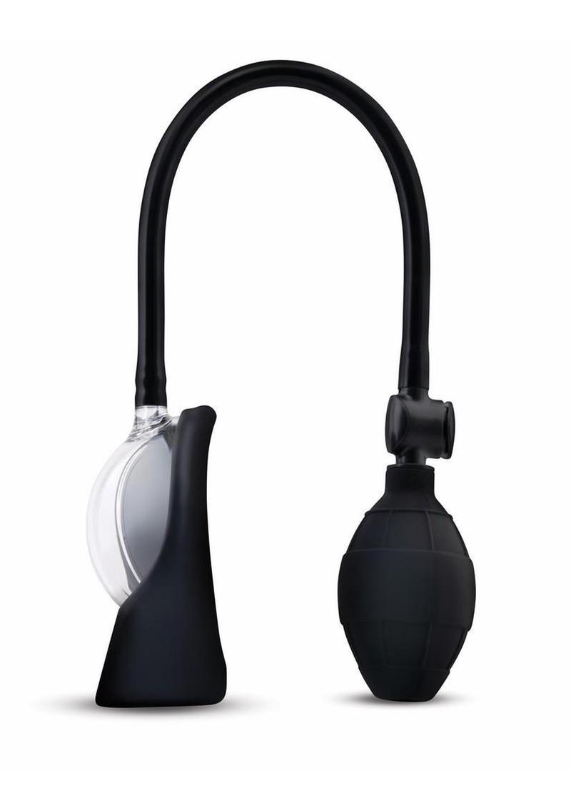 Size Up Rechargeable Vibrating Petite Pump - Black/Clear