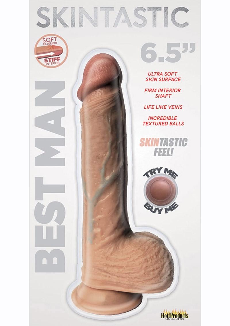 Skintastic So Vein Realistic Dildo with Balls Waterproof - Vanilla - 6.5in