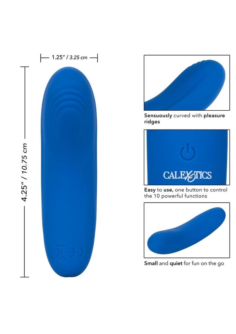 Slay #Temptme Silicone Rechargeable Bullet - Blue