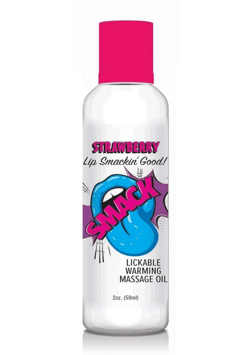 Smack Lickable Massage Oil 2oz - Strawberry