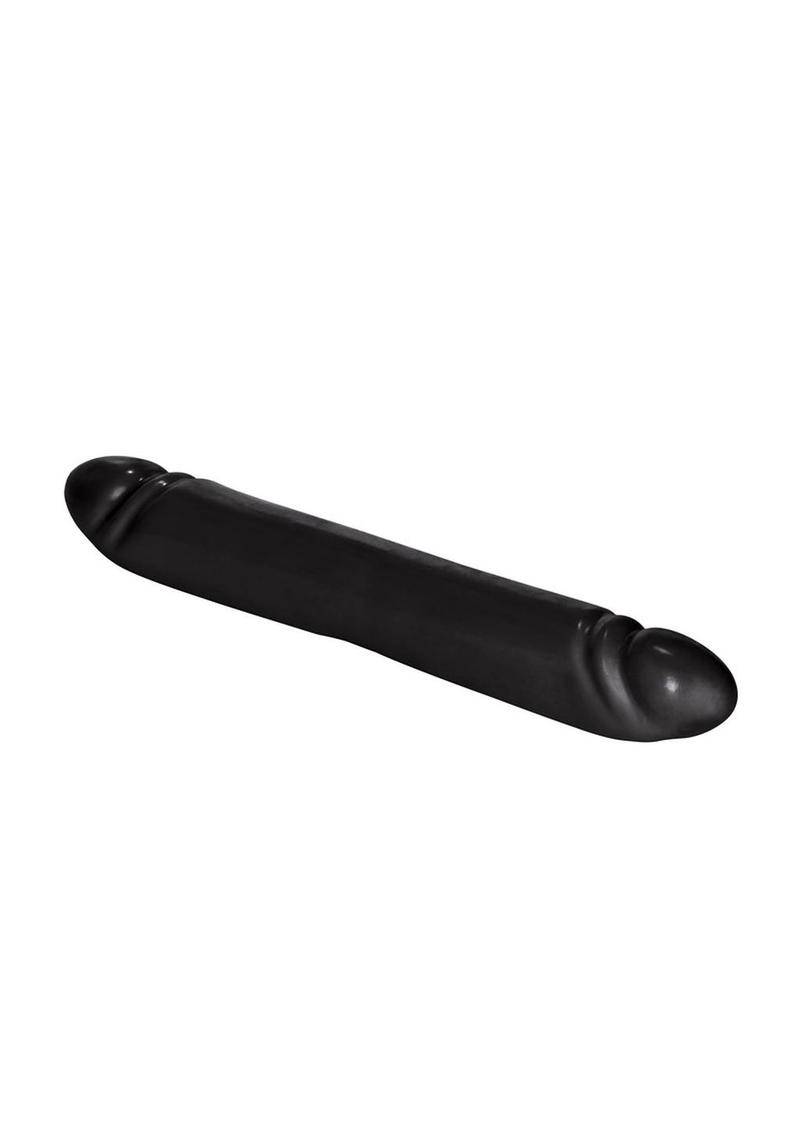 Smooth Double Dong Black Jack Dildo - Black - 12in