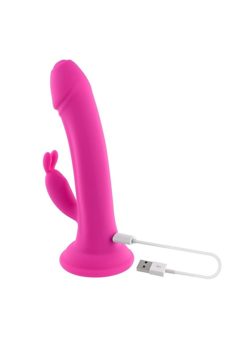 Somebunny to Love Rechargeable Silicone Rabbit Vibrator - Pink