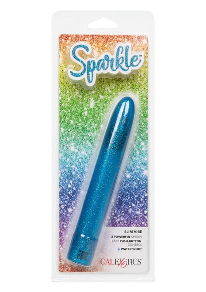 Sparkle Slim Vibrator - Blue