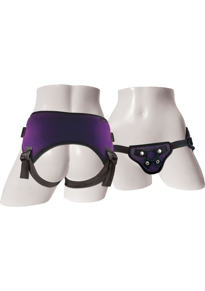 Sportsheets Lush Strap-On Harness - Black/Purple