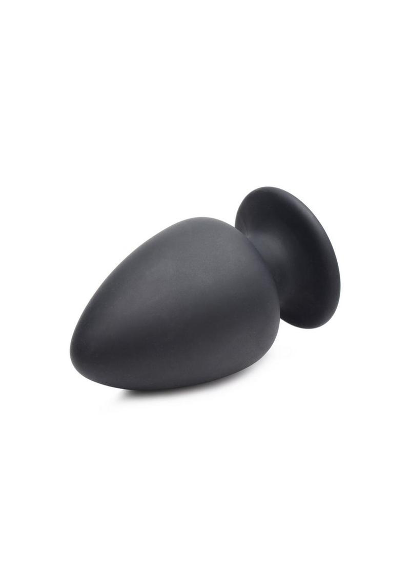 Squeeze-It Squeezable Silicone Anal Plug - Black - Medium