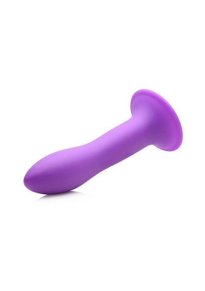 Squeeze-It Squeezable Slender Silicone Dildo - Purple - 5.3in