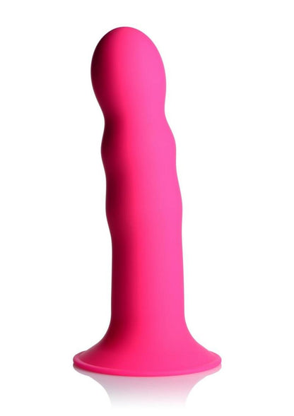 Squeeze-It Squeezable Wavy 7.2in Dildo - Pink