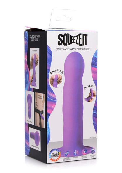 Squeeze-It Squeezable Wavy Silicone Dildo